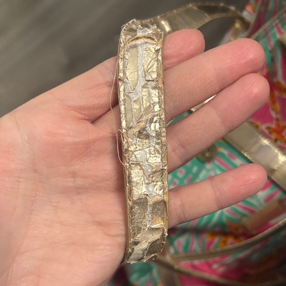 Lilly Pulitzer Pink and Green Tropical Tote - Picture 3 of 8